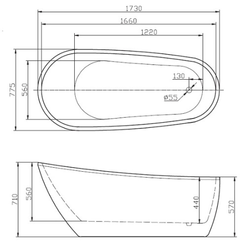 Акриловая ванна BelBagno BB15