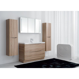 ANCONA-N Мебель для ванной напольная с двумя выкатными ящиками для раковины с одной чашей ANCONA-N-1200-2C-PIA-RW Rovere Moro, 1200x480x800