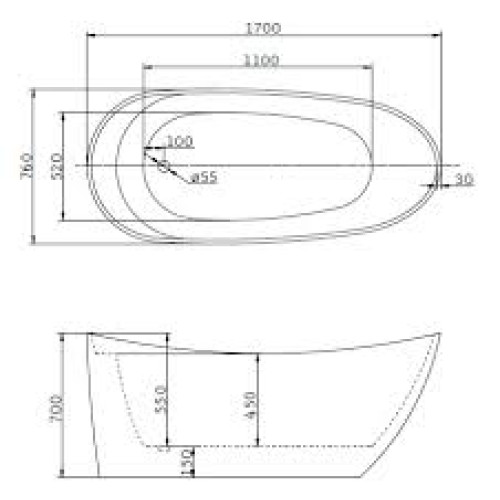 Акриловая ванна BelBagno BB25