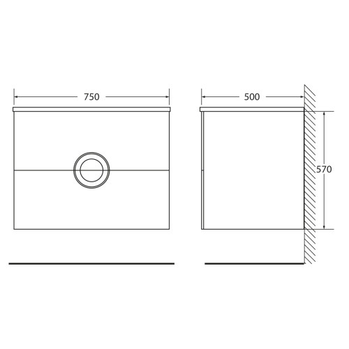 МЕБЕЛЬ ДЛЯ ВАННОЙ КОМНАТЫ BELBAGNO ONDA-750 Bianco Lucido