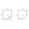 Душевой уголок Cezares STYLUS-M-R-2-90-C-Cr