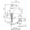 Смеситель Cezares  MARGOT-LSM1-01-Bi для раковины