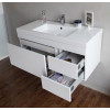 Мебель для ванной BelBagno Luce 100 bianco lucido с тремя выкатными ящиками и одним выдвижнымящиком