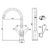 Смеситель для кухни  CEZARES LACONICO-LL25-01