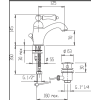 Смеситель Cezares Margot MARGOT-LSM1-03/24-Bi для раковины