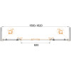 Душевая дверь Cezares ANIMA-BF-2-160-P-Cr