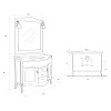 Мебель для ванной Andama ciliegio anticato с тремя выдвижными ящиками и двумя распашными дверцами