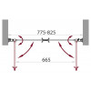 Душевая дверь в нишу BELBAGNO  SELA-B-2-80-C-Cr