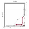 Душевой уголок BELBAGNO  SELA-AH-2-100/80-Ch-Cr