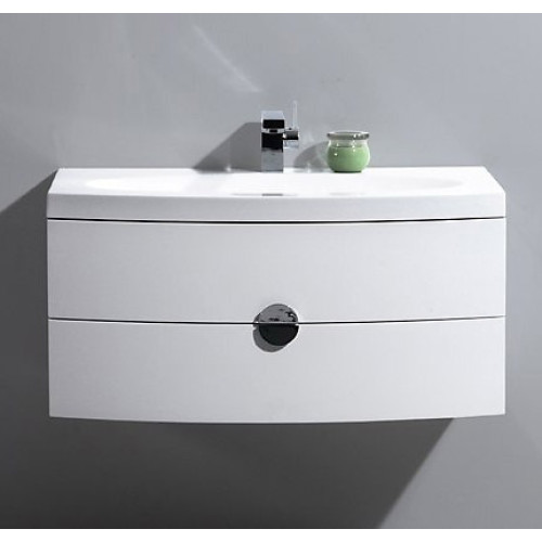 Мебель для ванной BelBagno Senso 92 Bianco Lucido с 2 ящиками