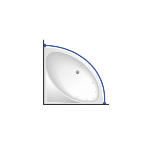 Карниз для ванны ПК-полукруг нержавеющая сталь