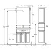 Комплект мебели Opadiris КАМА 75 орех антикварный