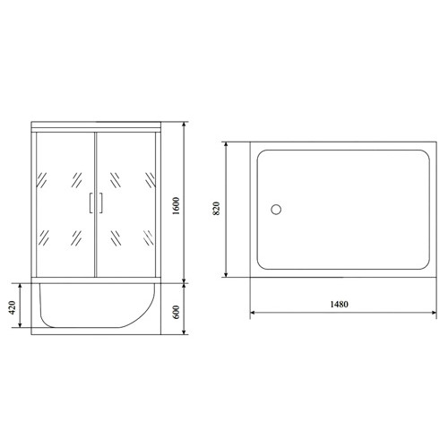 Душевая кабина Timo TL-1505